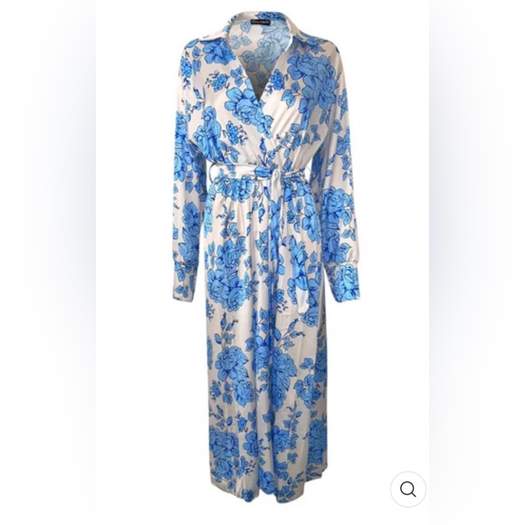 MYLENE Satin Floral Maxi Dress NWT - Picture 6 of 8
